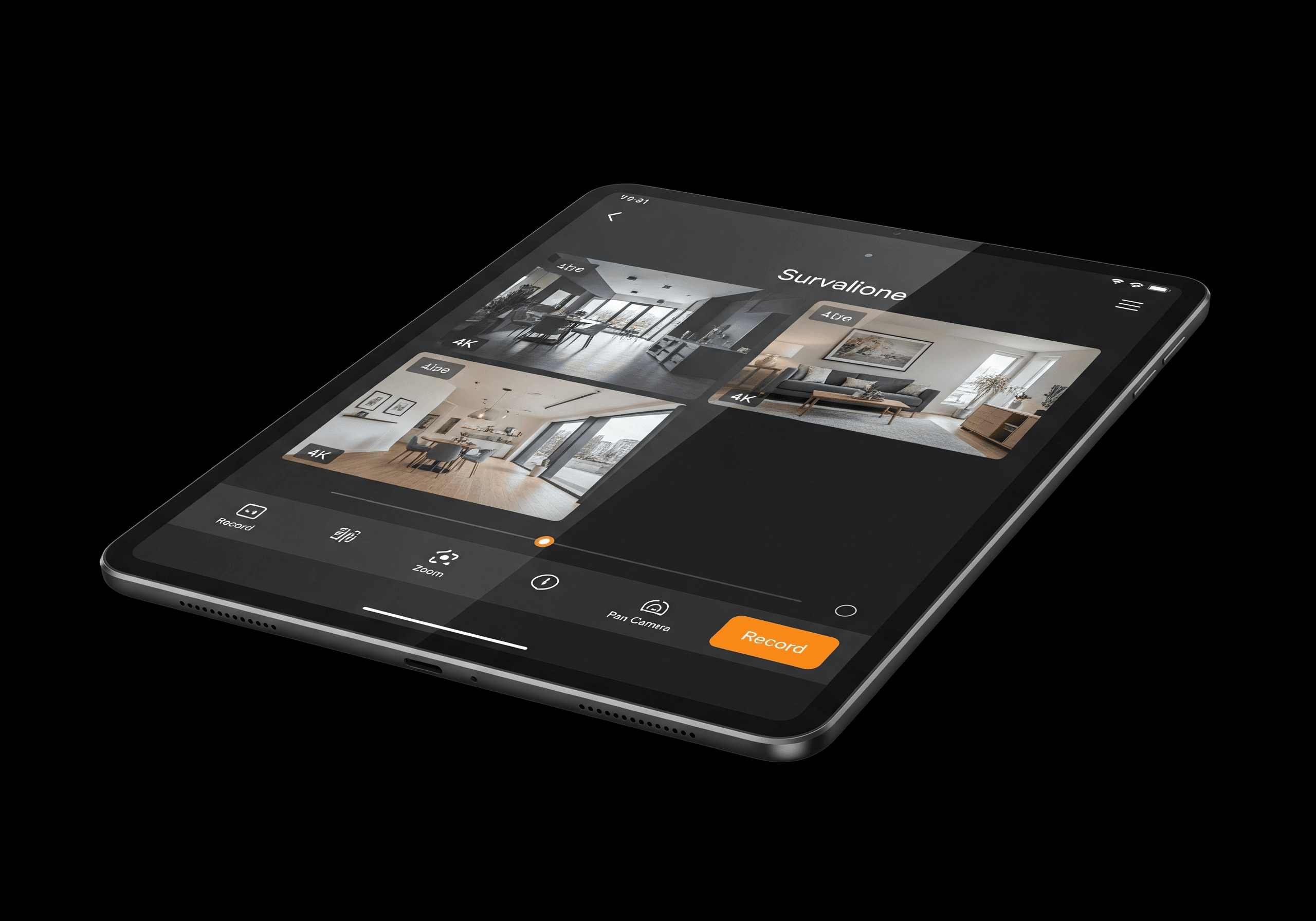 Aplicação móvel de vigilância CCTV