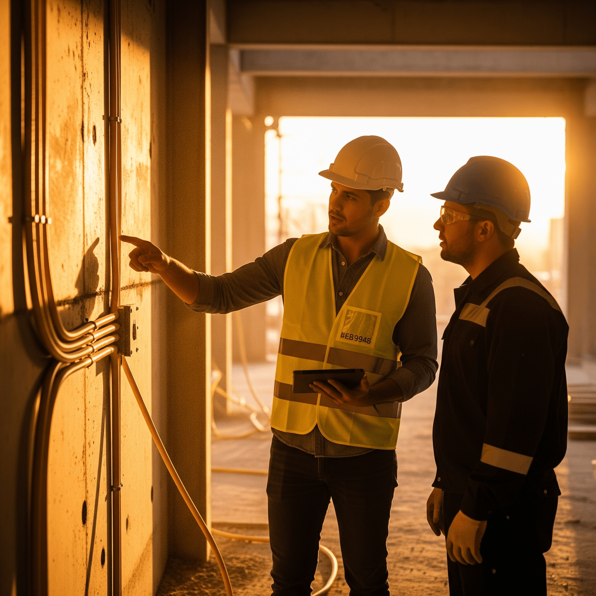 Equipe técnica realizando vistoria